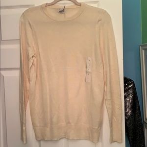 cream crew neck sweater, Target, size M, tags on